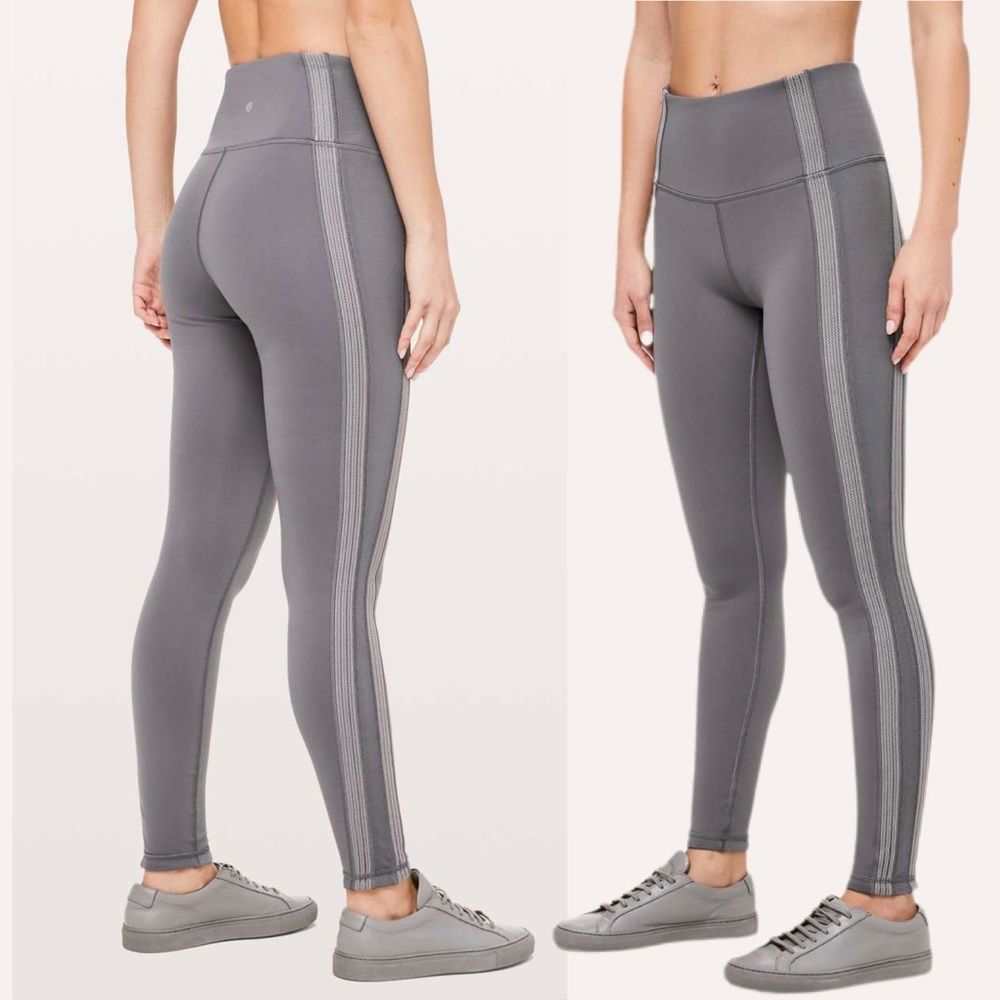 Lululemon Power Lines Leggings  *28" Sz 10 Grey